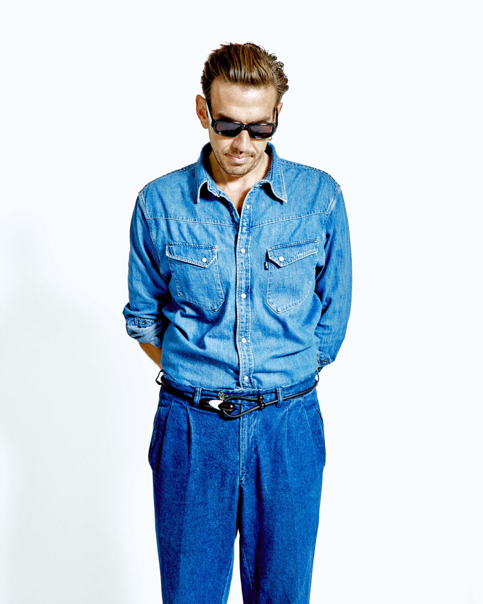 Gancio Belt / Ebony wood / Black leather