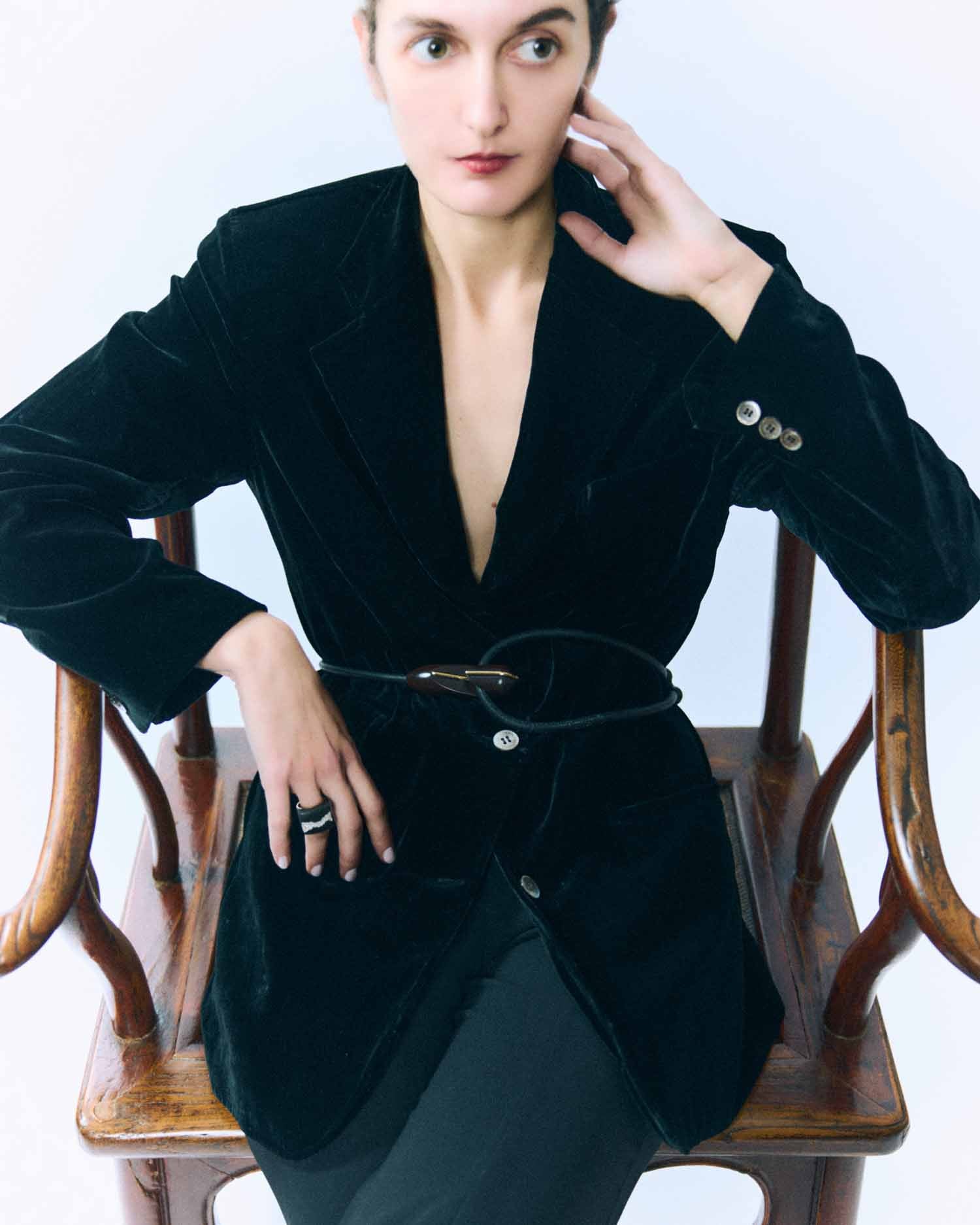 Anello / Legno di Ebano / Micro Diamanti