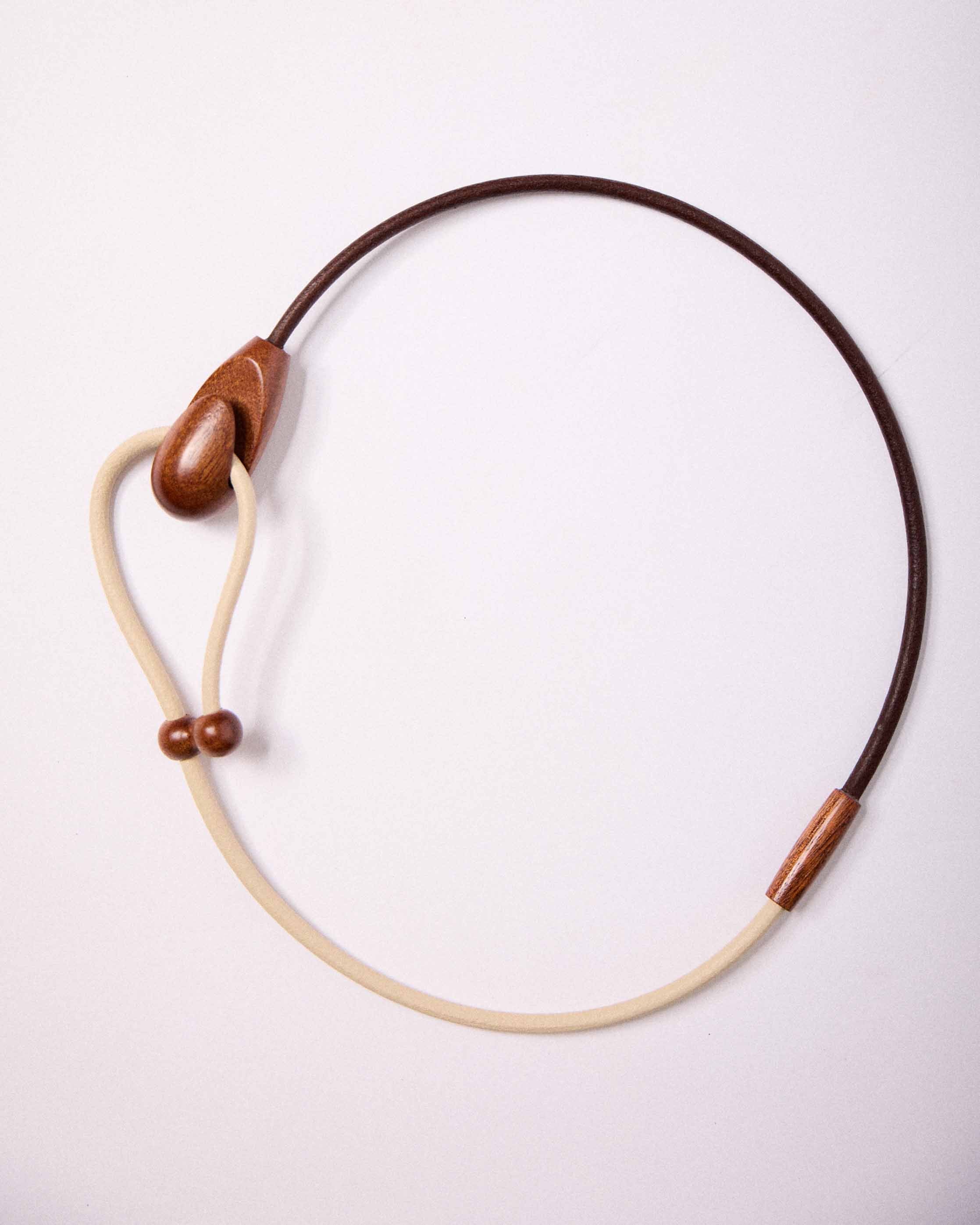 Cintura Gancio Duo / Mogano / Cuoio Beige e Marrone