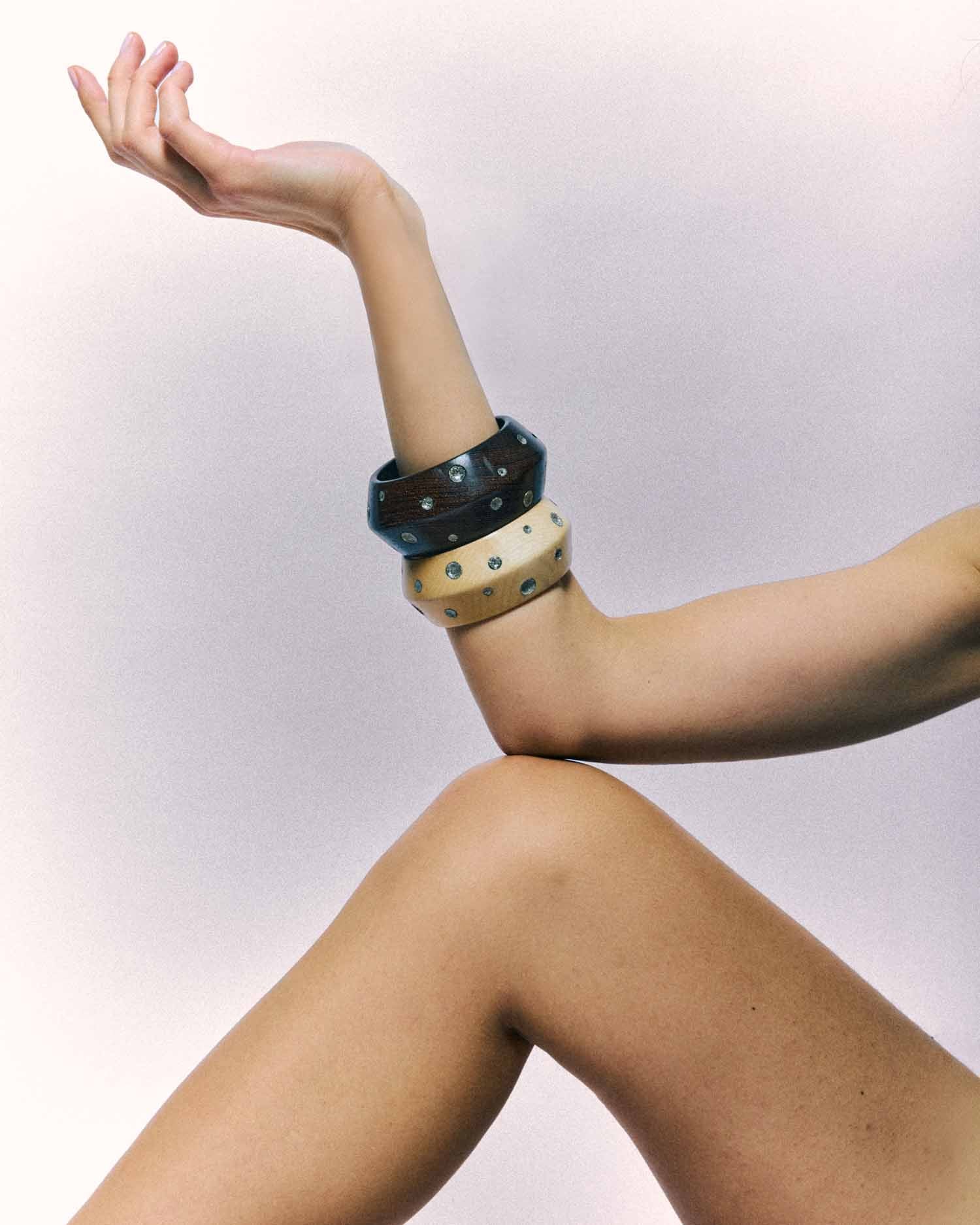 Bangle / Maple Wood / Diamond Dust