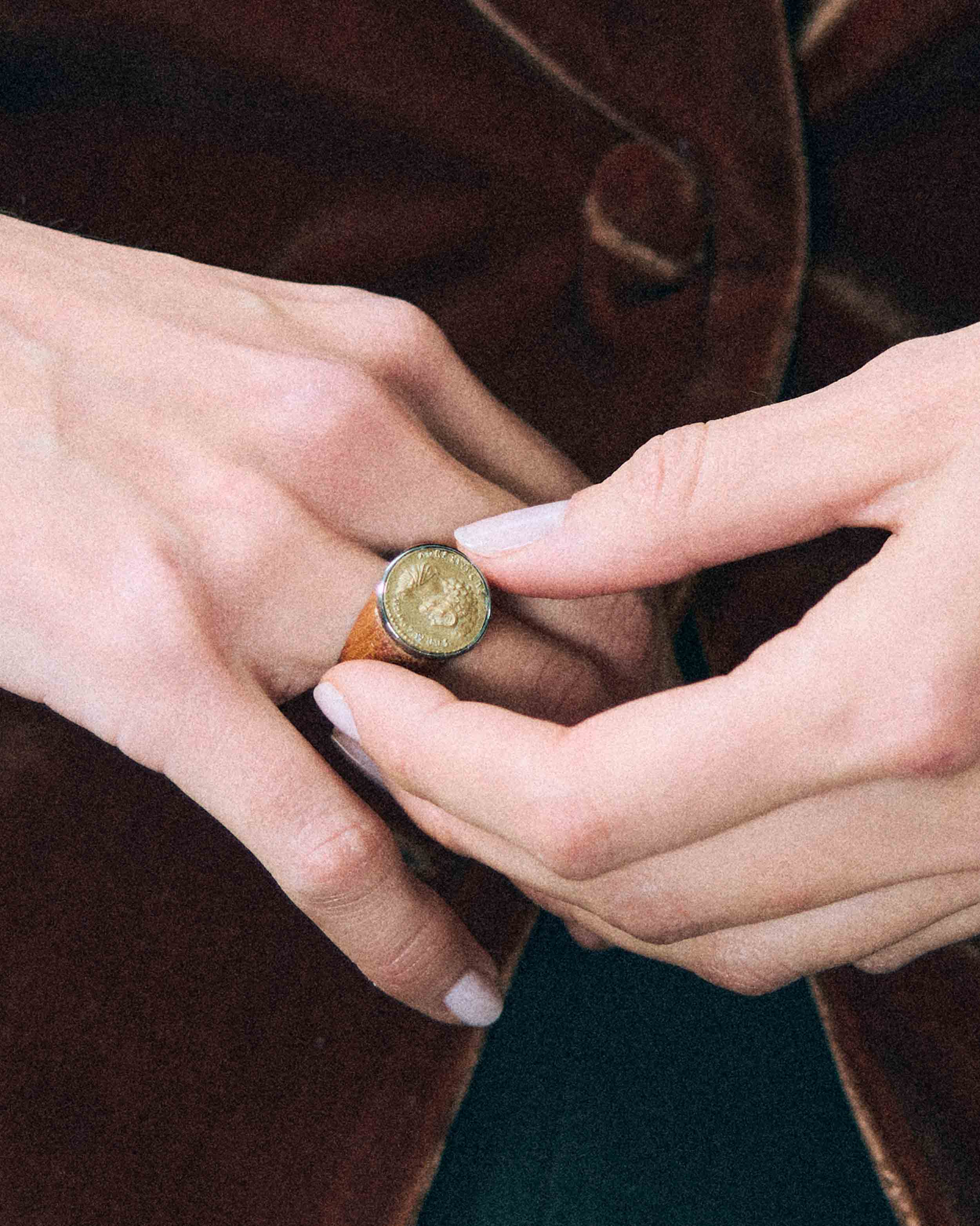 Anello / Palissandro / Moneta Romana