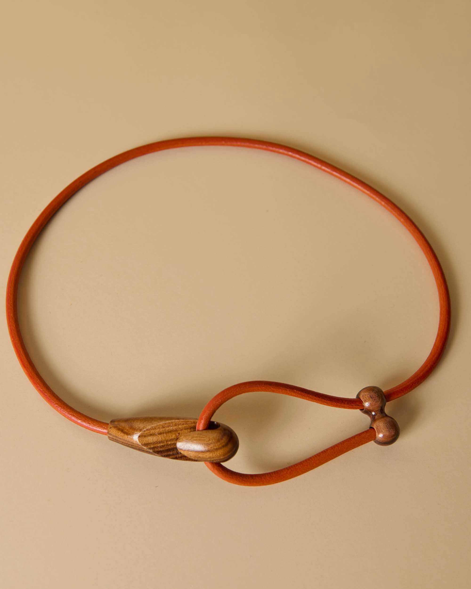 Gancio Belt / Rosewood / Orange Leather