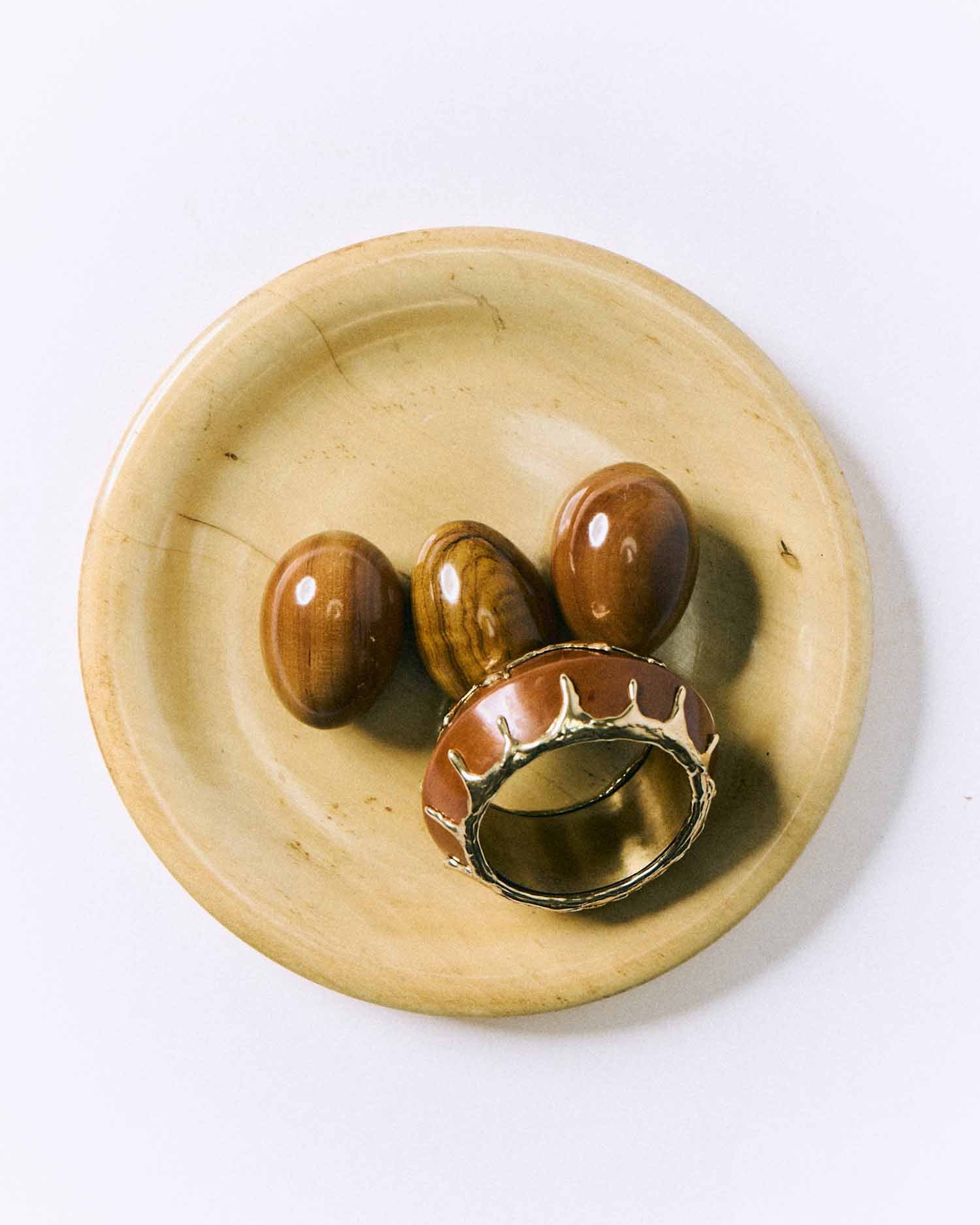 Bangle / Pear Wood / Bronze