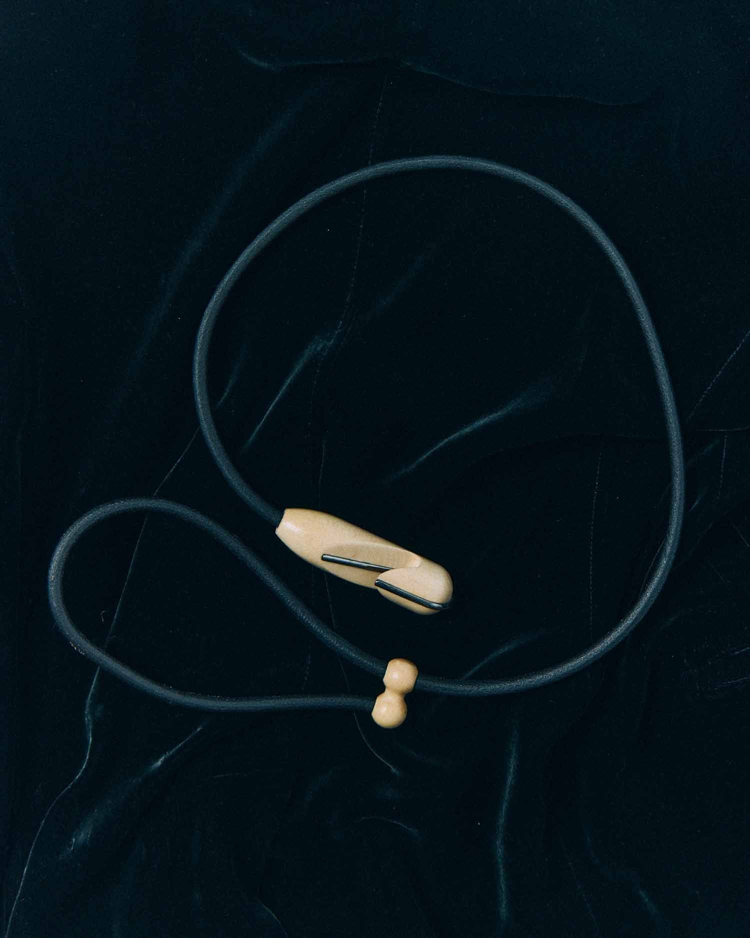 Gancio Belt / Maple Wood / Rhodium