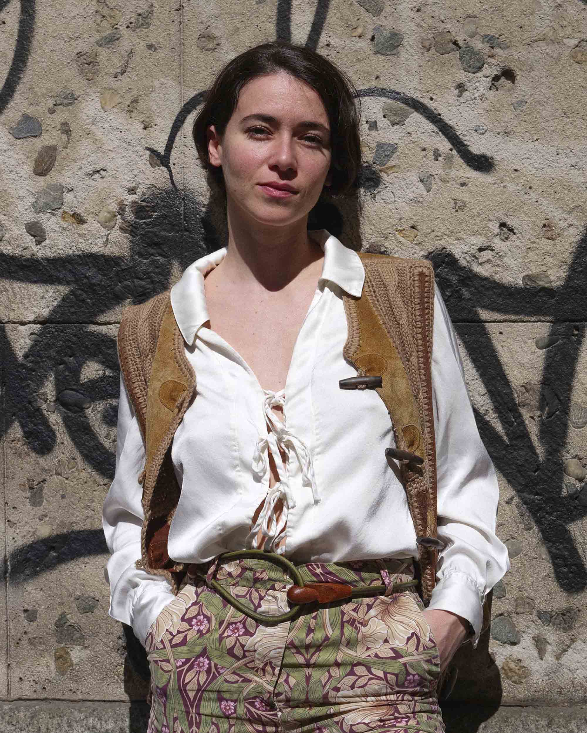 Cintura Gancio / Legno di Mogano / Cuoio Verde