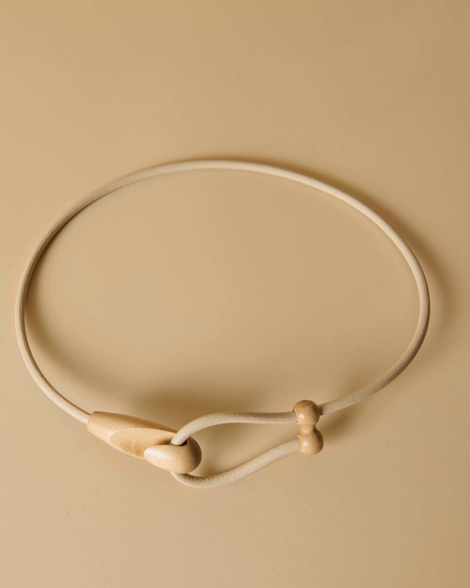 Gancio Belt / Maple Wood / Beige Leather